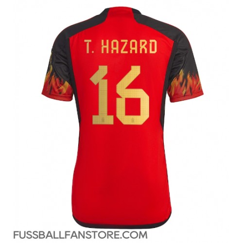 Belgien Thorgan Hazard #16 Replik Heimtrikot WM 2022 Kurzarm